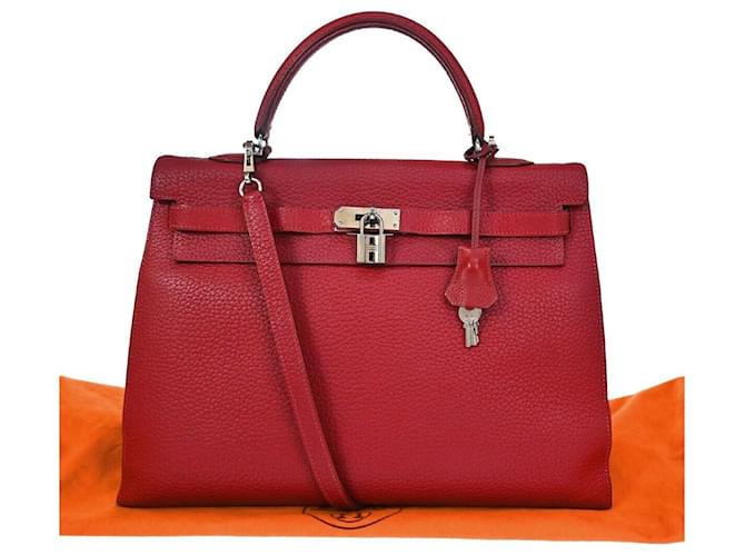 Hermès Kelly 35 Red Leather  ref.1075971