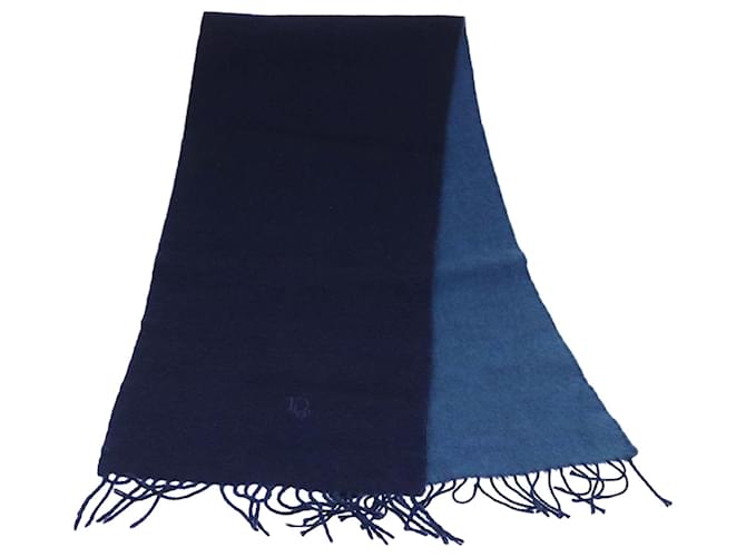 Christian Dior Scarf Cashmere Wool Navy Auth ep1578 Navy blue  ref.1076308