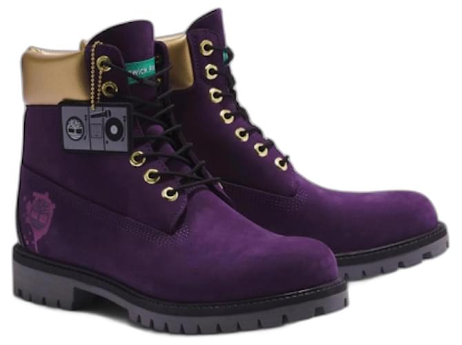Timberland Boot Golden Purple Suede Leather  ref.1075460