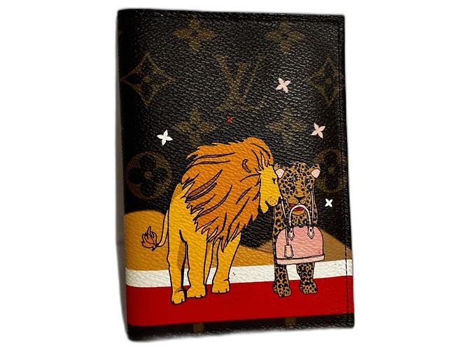 Organizer Edición limitada de Louis Vuitton 2018 Titular del pasaporte de Navidad Roja