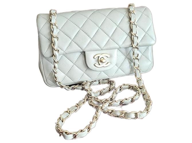 Chanel Timeless Grey Leather  ref.1075804