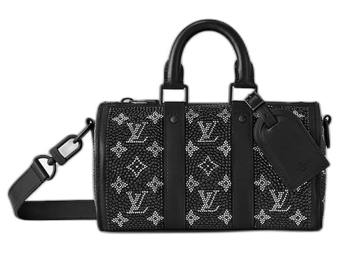Louis Vuitton LV Keepall bandouliere 25 Black Leather  ref.1075949