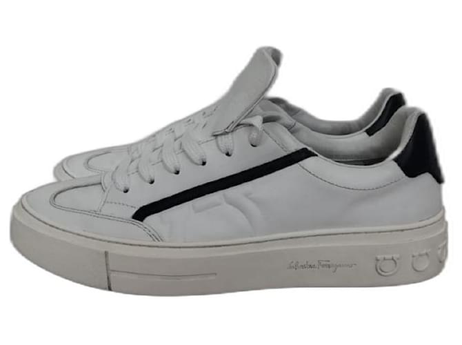 Salvatore Ferragamo Sneakers White Leather  ref.1076352