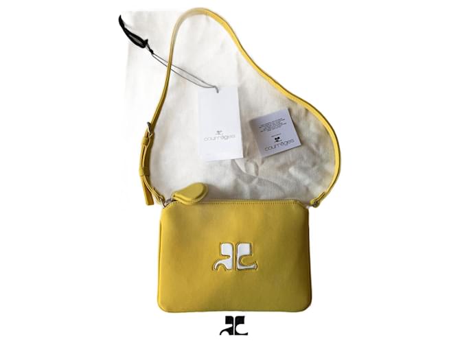 Courreges Handbags Yellow Cotton Polyester Elastane Polyamide  ref.1076488