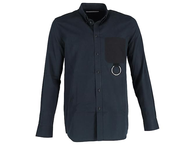 Givenchy Buttoned Pocket Shirt in Navy Blue Cotton  ref.1076497