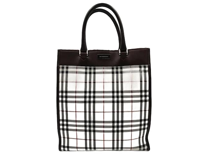 Burberry Tote Check model hand bag Beige Cloth  ref.1076515