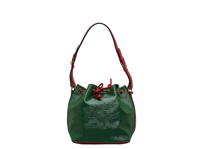 Louis Vuitton Epi Petit Noe Bicolor M44147 Green Leather Pony-style calfskin  ref.1076531