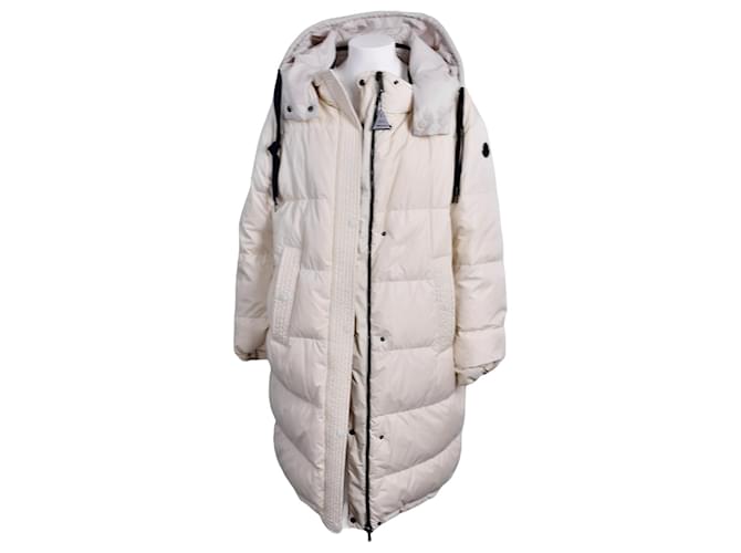 Moncler Coats, Outerwear Beige Synthetic  ref.1076849