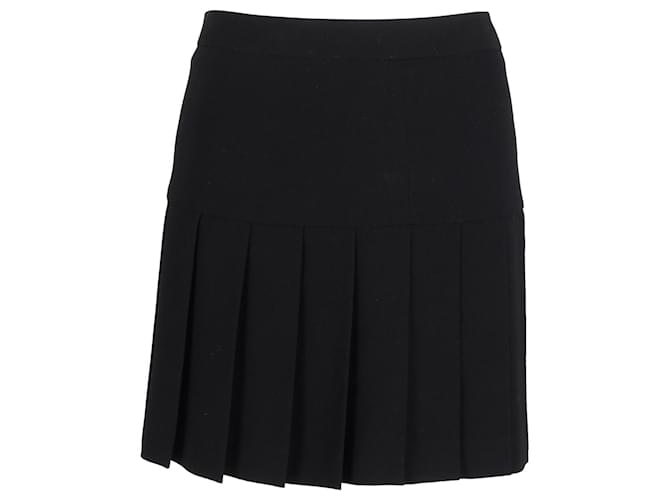 Mini-jupe plissée Joseph en polyester noir  ref.1076957