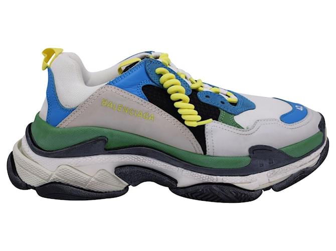 Balenciaga Triple S Sneakers in Multicolor Leather, Suede, and mesh Python print  ref.1076959