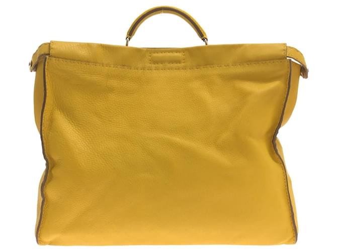 Fendi Peekaboo Yellow Leather  ref.1077281