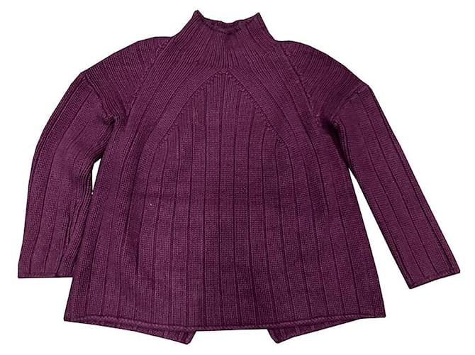 Malo Knitwear Dark purple Cashmere  ref.1077547