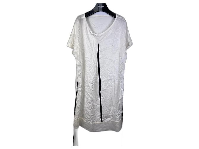 Vestido de seda branco Ann Demeulemeester