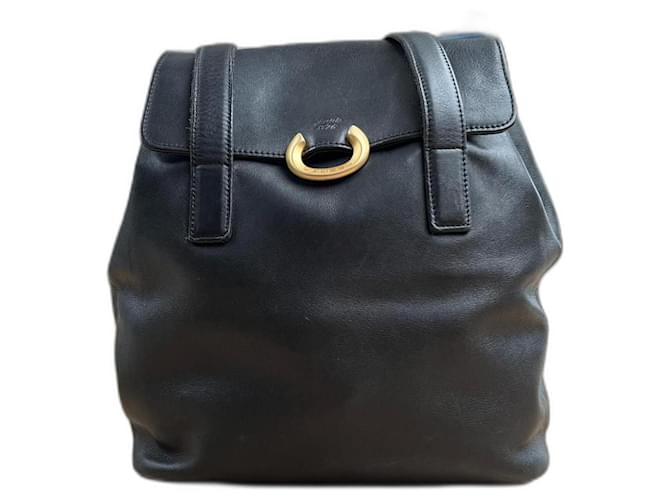 Black Lancel bag Leather  ref.1077557