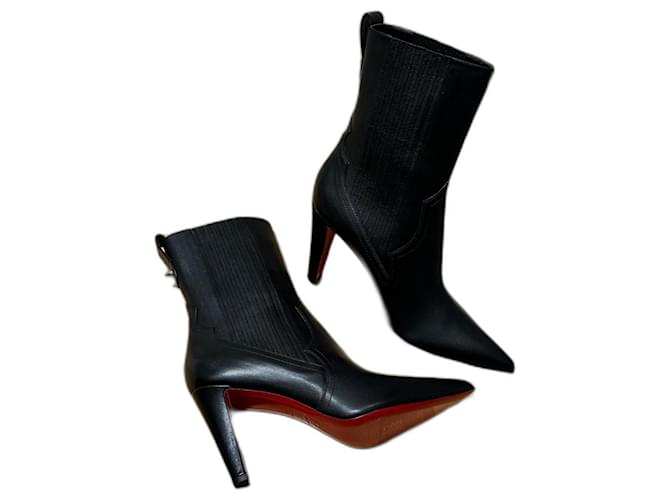 Christian Louboutin ankle boots Nero Pelle  ref.1077561