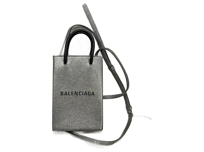 BALENCIAGA Borse T.  Leather Grigio Pelle  ref.1077566