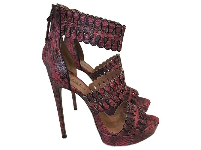 Alaïa Sandali ALAIA T.EU 39 Pelli esotiche Rosa