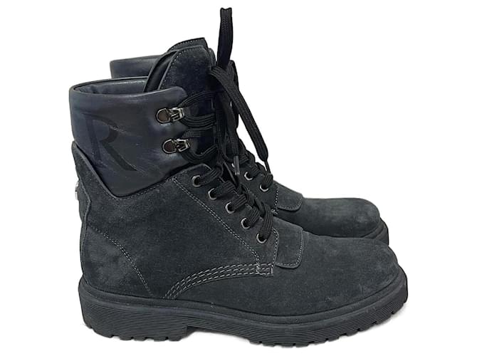 MONCLER  Ankle boots T.eu 38 Suede Black  ref.1077580