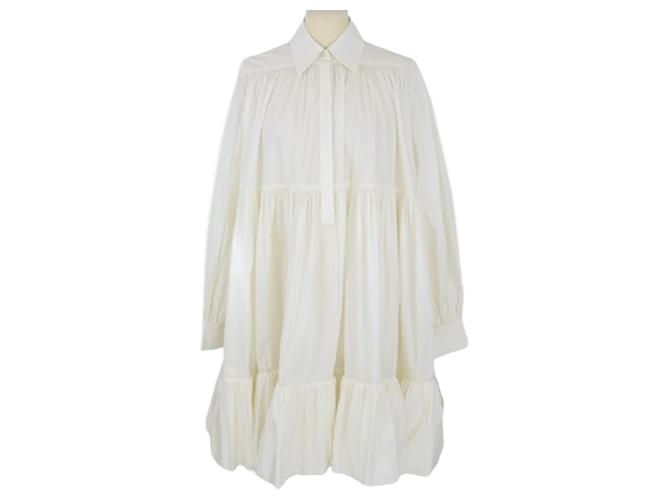 Loewe White Mid-Length Dress Cotton  ref.1077662