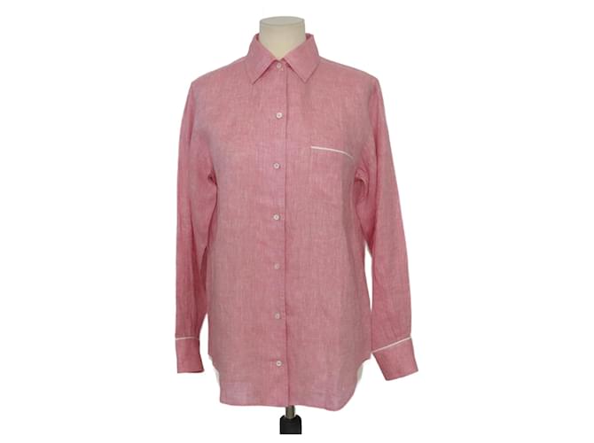 Loro Piana Pink Neo Andre Shirt Linen  ref.1077676