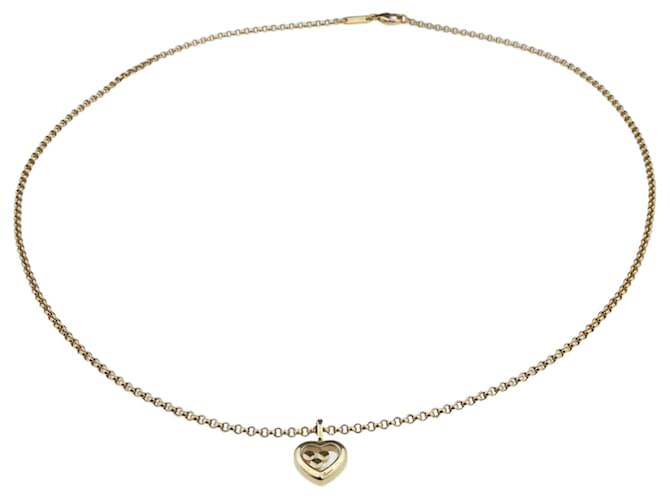 Chopard Happy Diamonds Pendant Necklace Golden Metal  ref.1077687