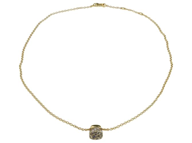 Pomellato Nudo Petit Diamant-Anhänger-Halskette Golden Metall  ref.1077691
