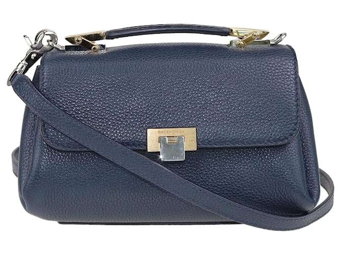 Balenciaga Blue Le Dix Nano Soft Bag Leather  ref.1077703