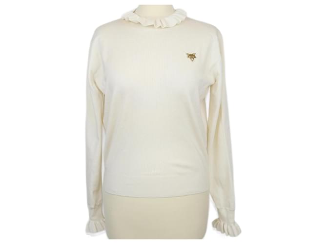 Louis Vuitton Cream Turtleneck Sweater Wool  ref.1077706