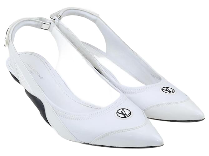 Louis Vuitton Zapatos de tacón con tira trasera Archlight blancos Cuero  ref.1077712
