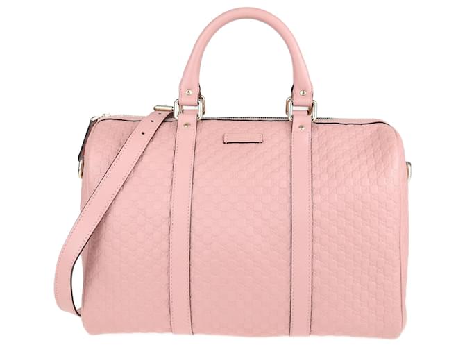 Pink Microguccissima Medium Joy Boston Bag Leather  ref.1077736