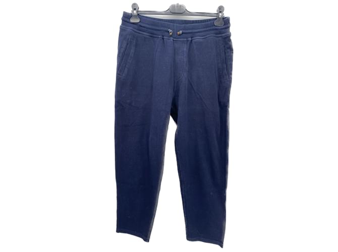 BRUNELLO CUCINELLI Pantalon T.International L Coton Bleu Marine  ref.1077882