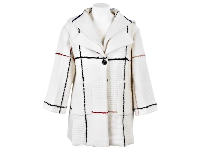 Chanel Manteaux, Vêtements d'extérieur Tweed Crème  ref.1078000