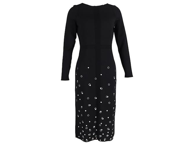 Giorgio Armani Long Sleeve Dress in Black Viscose Cellulose fibre  ref.1078014