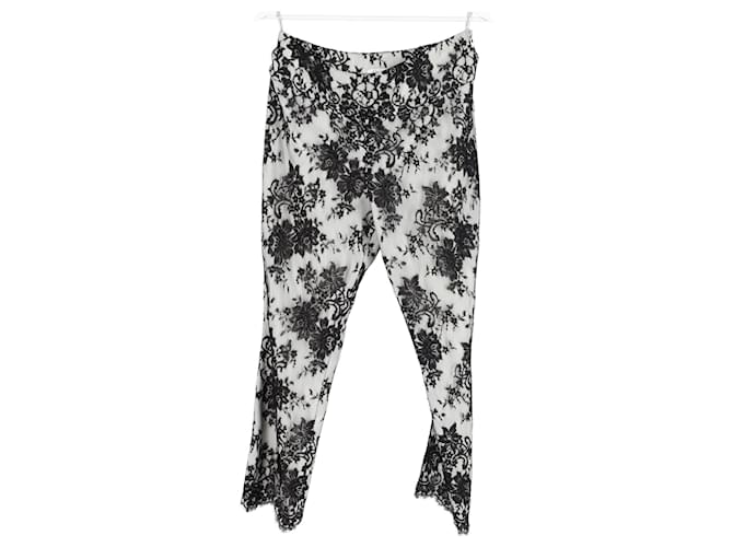Dior Floral Lace Overlay Trousers in Multicolor Cotton Multiple colors  ref.1078020