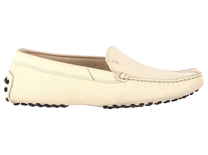Tod's Gommino Loafers in Beige Leather  ref.1078023