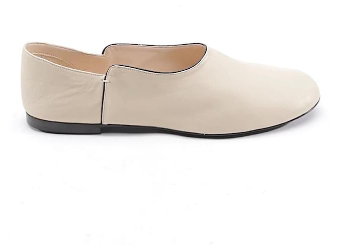 The row Ballet flats Beige Leather  ref.1078063
