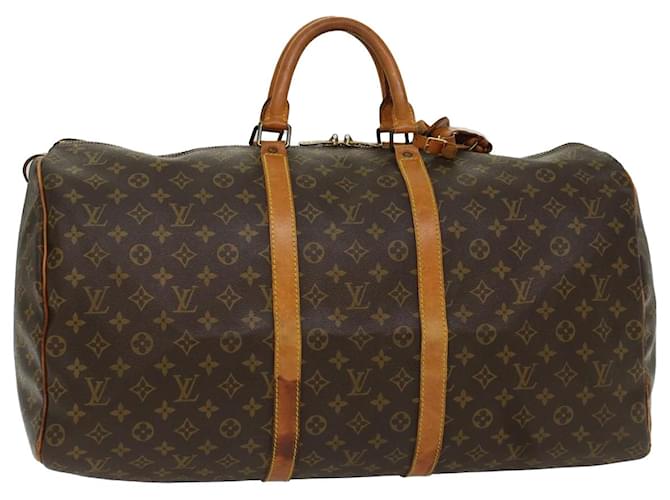 Louis Vuitton Monograma Keepall 55 Boston Bag M41424 Autenticação de LV 53850 Lona  ref.1078109