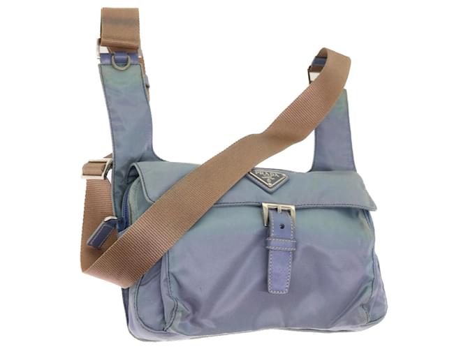 PRADA Shoulder Bag Nylon Blue Auth 54776  ref.1078114