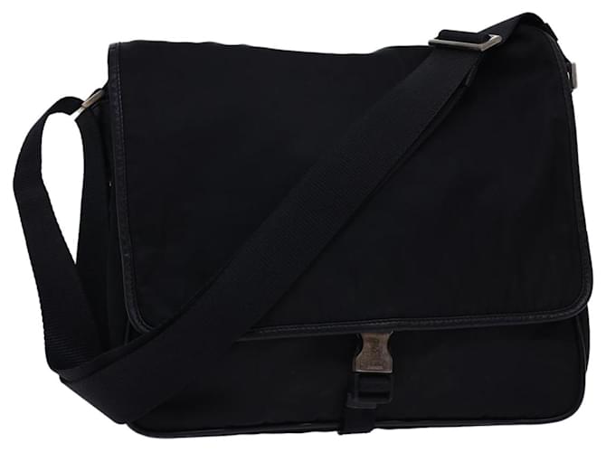 PRADA Shoulder Bag Nylon Black Auth ki3435  ref.1078154