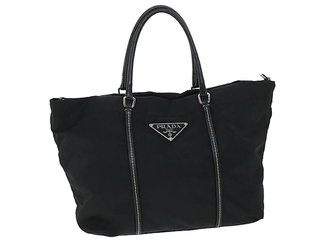 PRADA Hand Bag Nylon Black Auth ac2201  ref.1078198