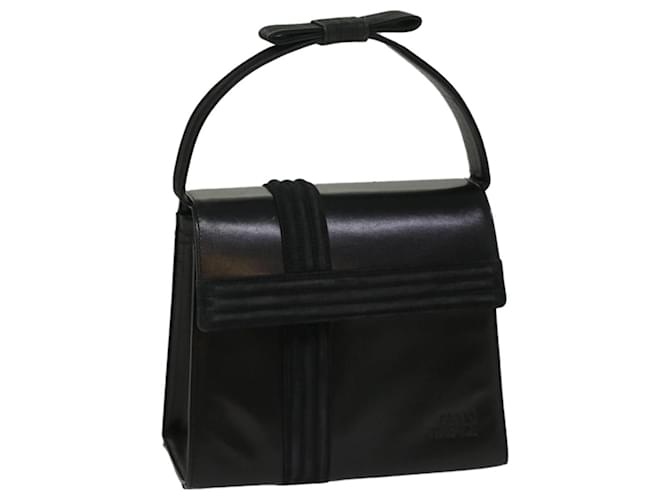 Gianni Versace Hand Bag Leather Black Auth bs8388  ref.1078206