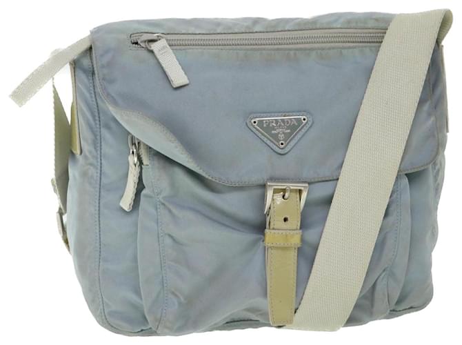 PRADA Shoulder Bag Nylon Blue Auth yk8629  ref.1078227
