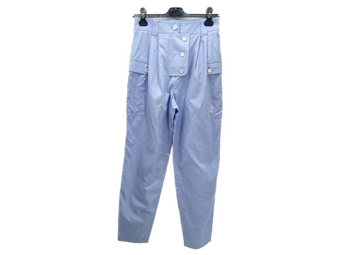 LOUIS VUITTON Trousers T.fr 38 cotton Blue ref.1078446 - Joli Closet