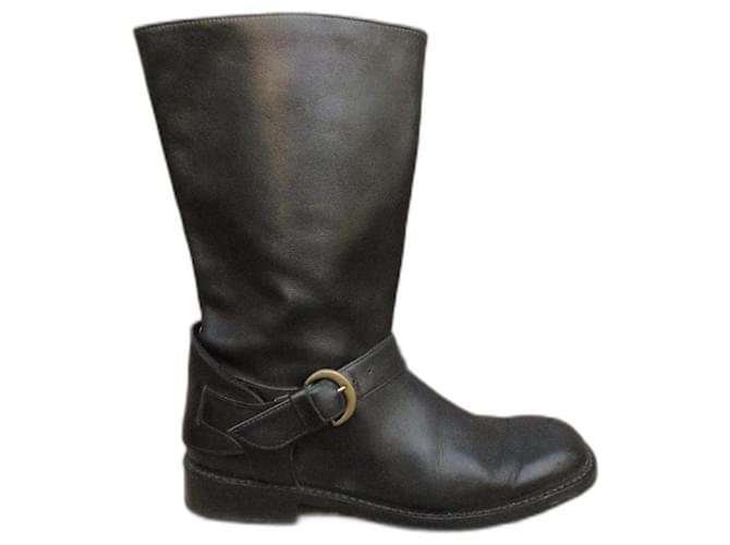 short boots Robert Clergerie p 37,5 Black Leather  ref.1078574