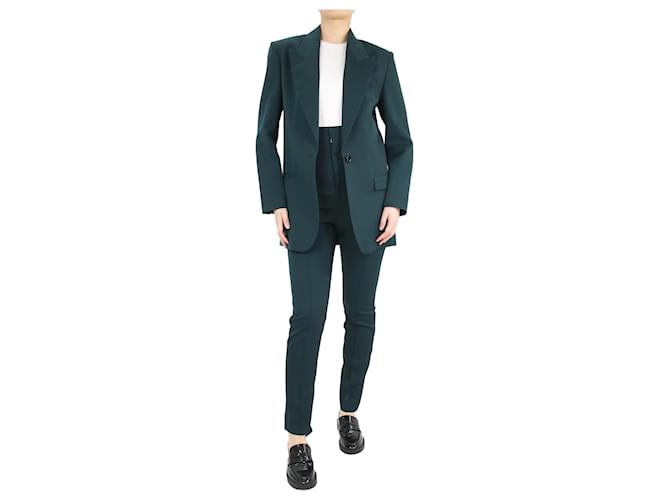 Isabel Marant Completo giacca e pantaloni in lana verde scuro - taglia UK 6  ref.1078624