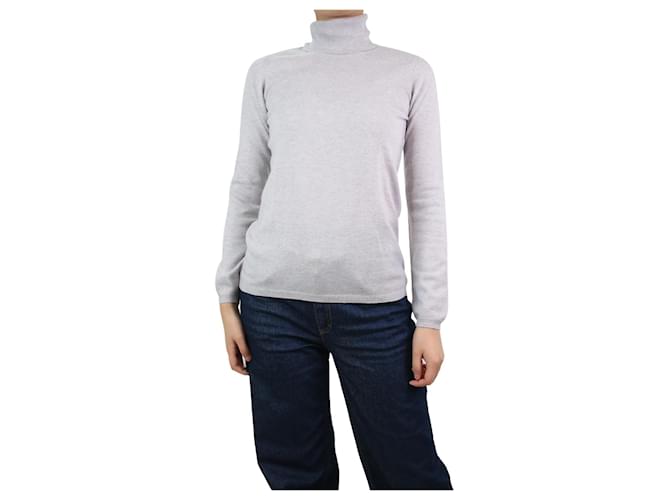Malo Grey roll-neck cashmere jumper - size UK 10  ref.1078637