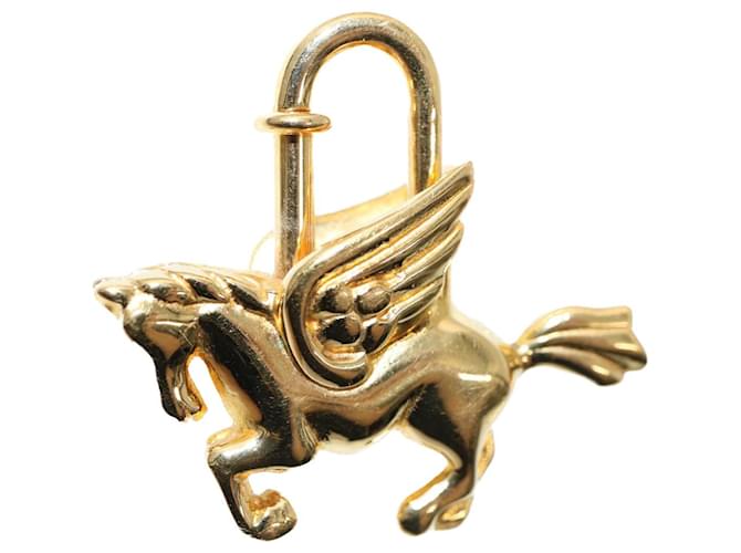 Hermès HERMES Cadena Pegasus Charm Metallo Tono Oro Auth tb870  ref.1078693