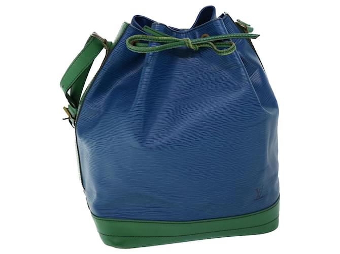 LOUIS VUITTON Epi Tricolor Noe Shoulder Bag Green Blue M44044 LV Auth 53987 Leather  ref.1078715