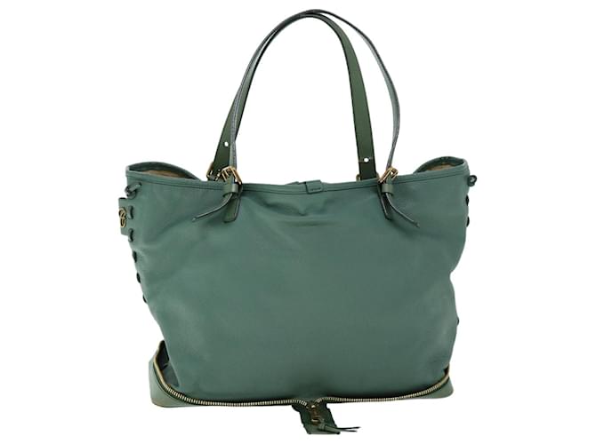 Chloé Chloe Tote Bag Leather Green Auth bs8301  ref.1078728