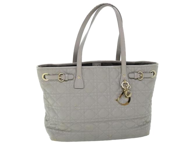 Christian Dior Canage Shoulder Bag Coated Canvas Gray Auth bs8361 Grey Cloth  ref.1078784
